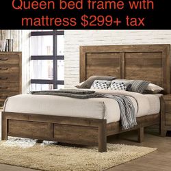 Queen Bed With Mattress