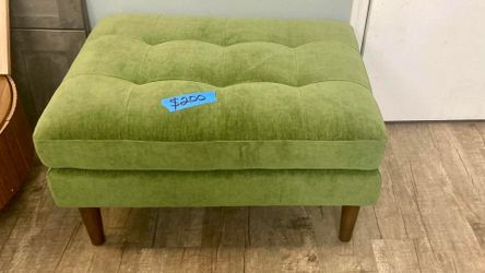 Vintage Green Ottoman