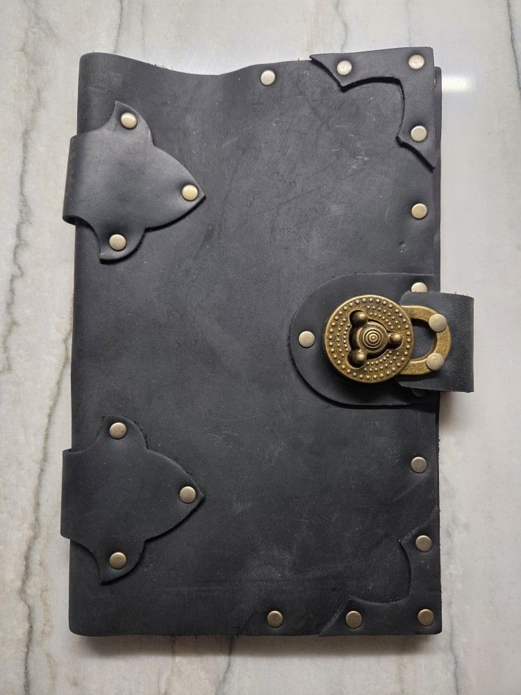 Handmade leather journal cover