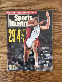 1991 Sports Illustrated: Mike Powell - Long Jump Record 29' 4.5" Mike Tyson