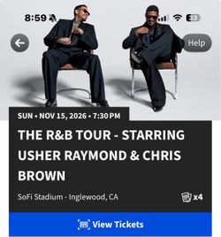 The R&B Tour Nov 15 7:30pm-Usher/Chris Brown