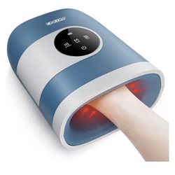Hand Massager With Heat And Compression - Blue