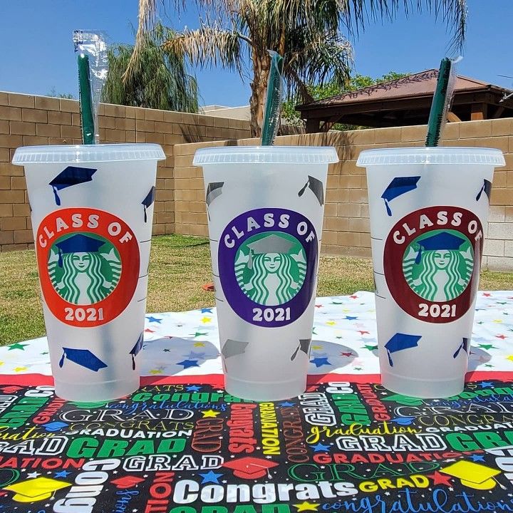 Custom Starbucks Graduation Cups