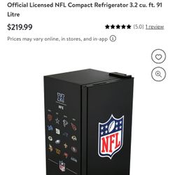 Brand New NFL 3.2 Cubic Ft Compact Fridge 