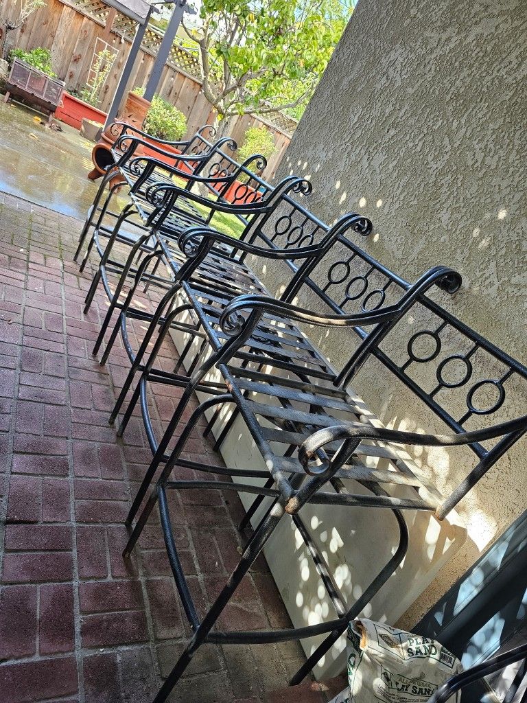 Metal Rotating Lawn Backyard Chairs
