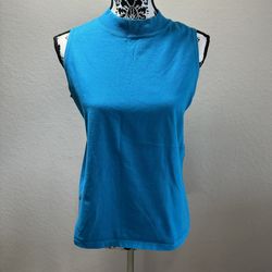 Russell Athletic Women’s Sleeveless Top Size M Light Blue Cotton