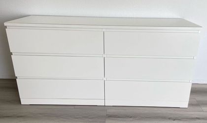 IKEA Malm 6-Drawer Double Dresser White