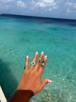 Natural Emerald Rings (silver 925)