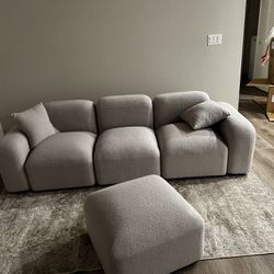 Modern Minimalist Convertible Modular Sectional Sofa