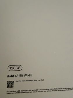 Apple IPad (A 16) 128 gb