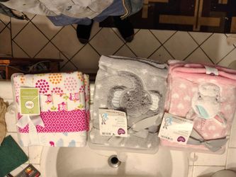 Brand new baby blankets 8 dollars each or all 3 for 20