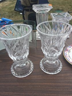 Crystal candle holders