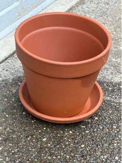 Italian Standard Clay Pot with saucer size 12”