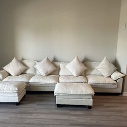 New Sectional Couch With Ottoman