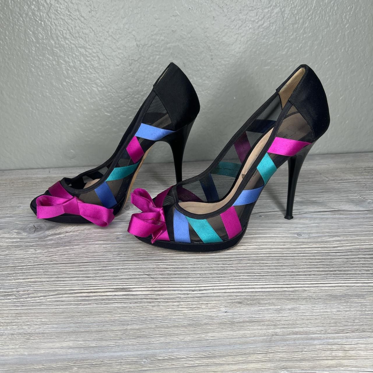 Vintage Black and pink Gianni marra high heels