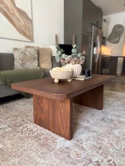 Boho wooden coffee table