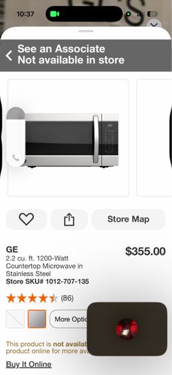GE 2.2 Cu. Ft. 1200-Watt Countertop Microwave