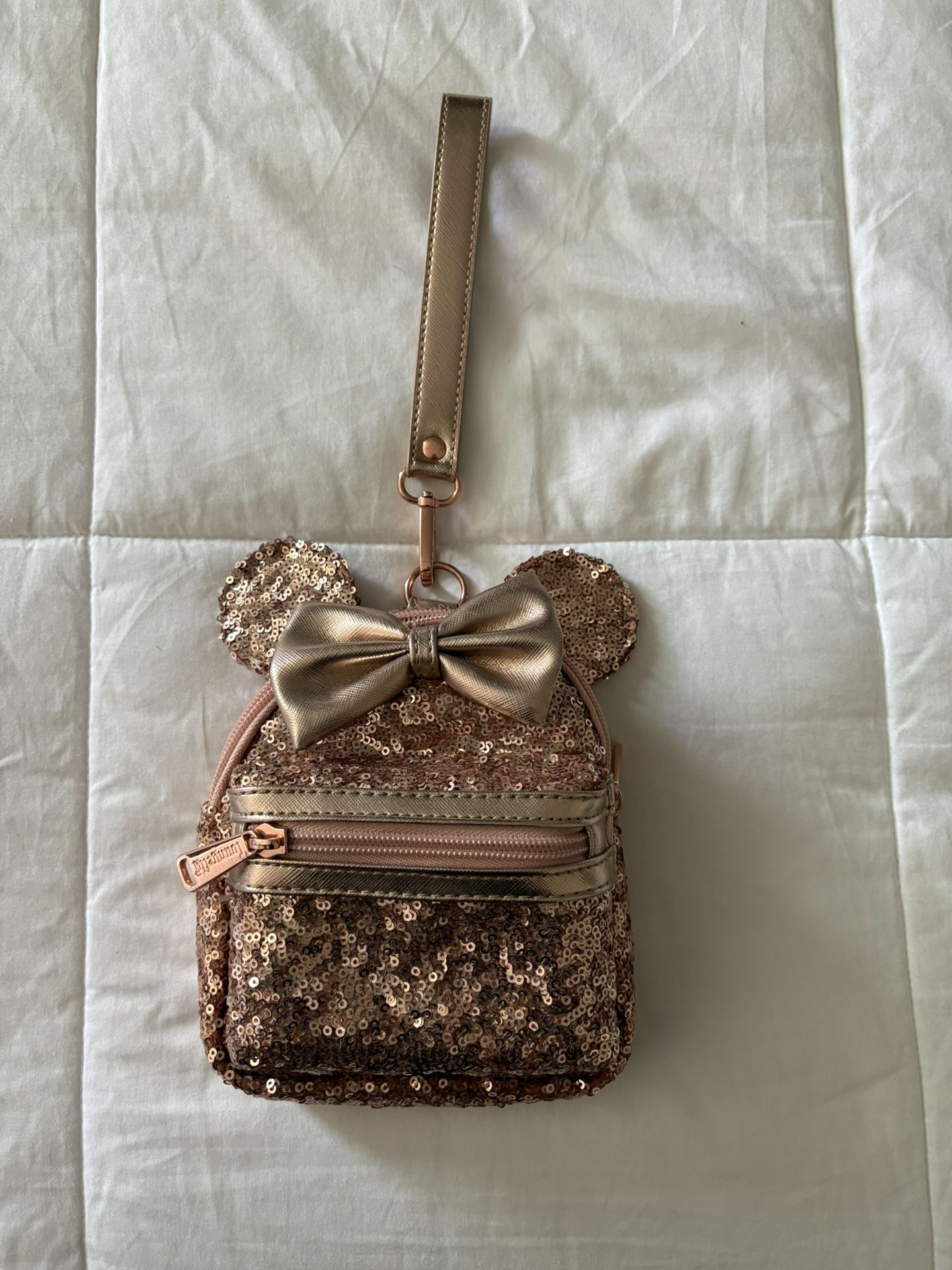 Disney Loungefly Pink Sequin Wristlet