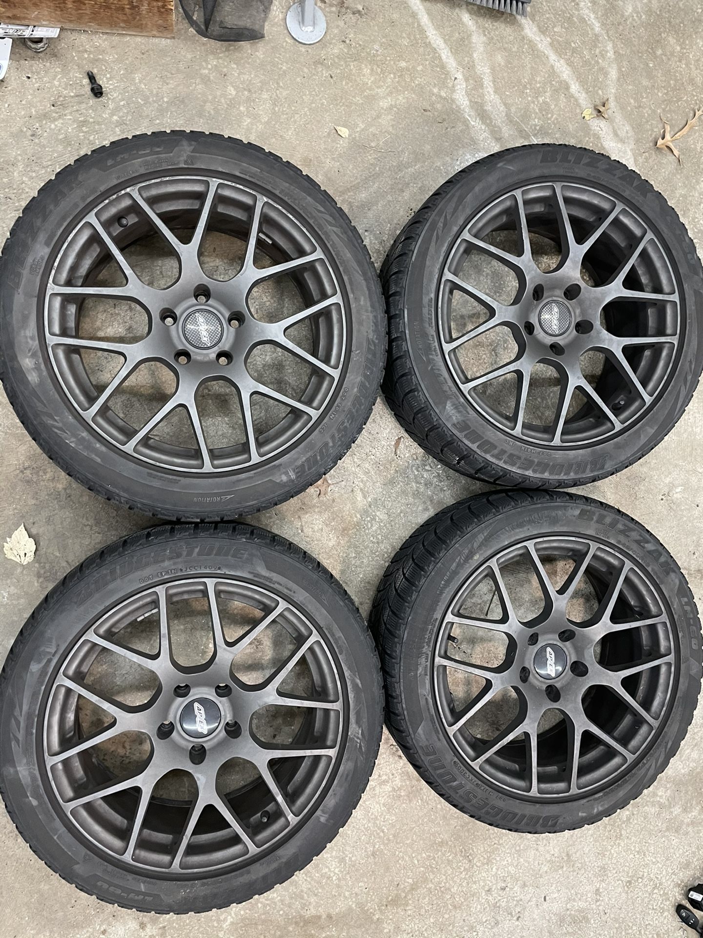 BMW TSW wheels with Blizzak snow winter tires