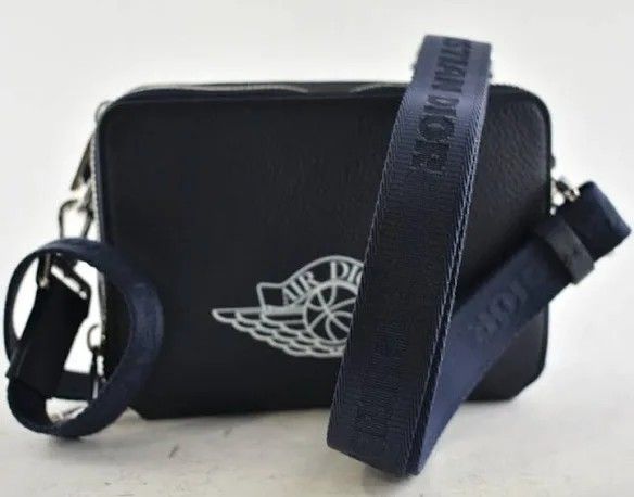 Dior X Air Jordan Compact Zipper Bag / Messenger Pouch