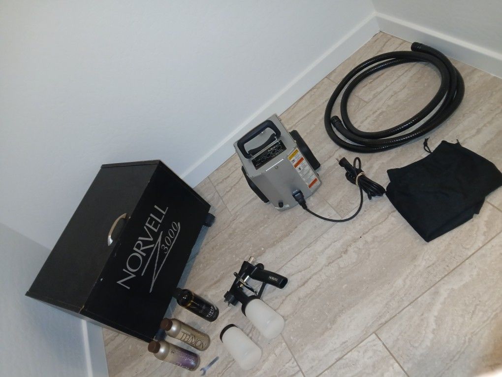 Norvell Sunless Z3000 Mobile HVLP Spray Tanning Machine System, Gun & Hose ++👀 