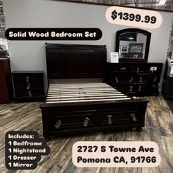 Solid Wood Queen Bedroom Set 