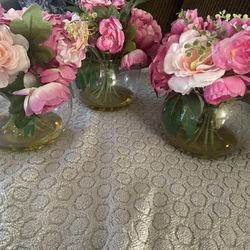 Pink Floral Arrangements - All 3 for $10.00
