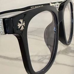 Chrome Heart Glasses Black and Silver