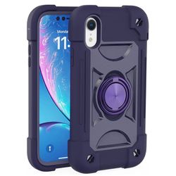 MARKILL Compatible with iPhone XR Case 6.1 Inch with Ring Stand, Heavy-Duty Military Grade Shockproof Phone Cover for iPhone XR 6.1. (Deep Purple)