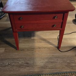 Red End Table/Night Stand