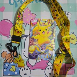 Pokemon ID holders with lanyards