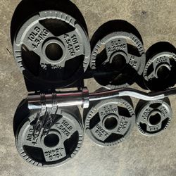 Olympic Curl Bar, Weights