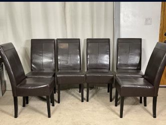 Set Of 6 Upholstered Dining Chairs