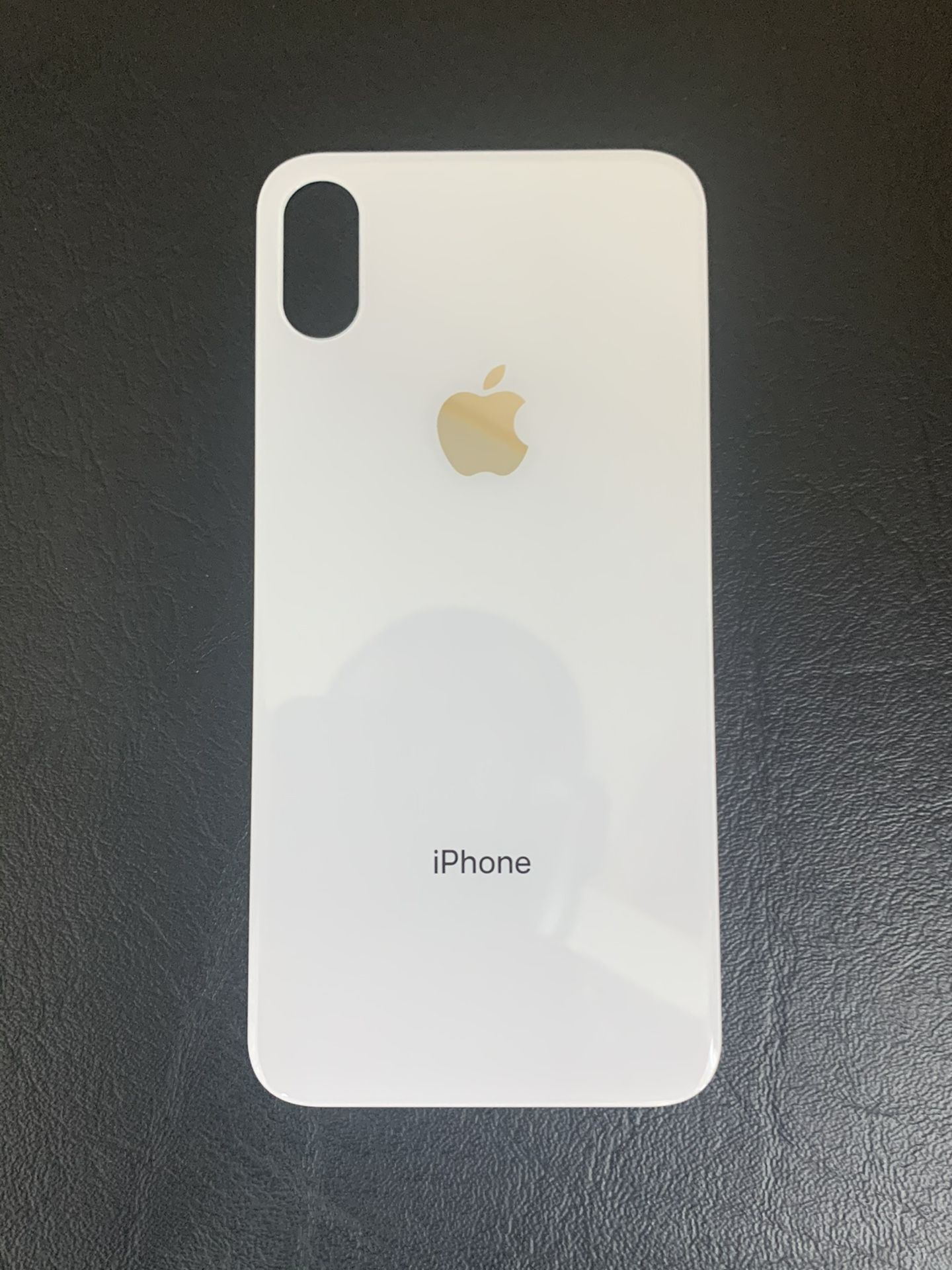 iPhone X Back Glass Big Hole Part - White