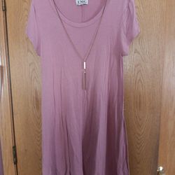 Women's Size XL,  TMG pink Cotton Dress 