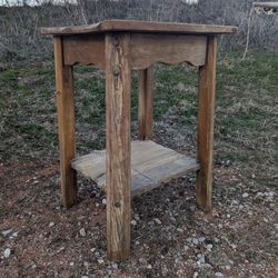 Vintage Primitive Side Table 