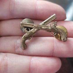 Sterling Silver, Gold Plated  Old Pin.