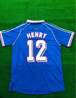Thierry Henry France 1998 World Cup Retro Football Jersey M,XL