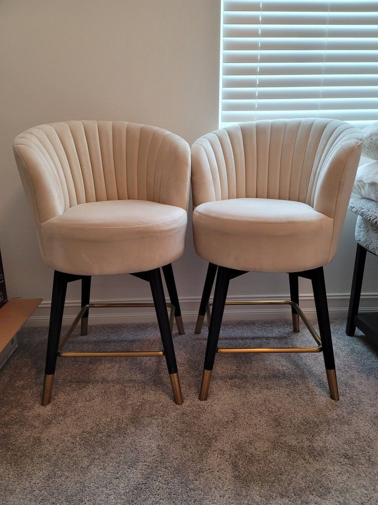 Set Of Two Swivel Counter Stools