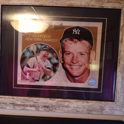Mickey Mantle Picture In Frame