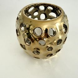 Metal Candle holder- 4.5” H 
