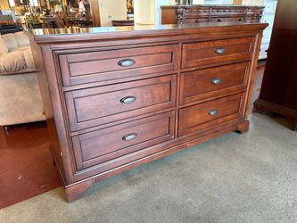 UNIVERSAL FURNITURE Lulea Cove Brown 6-Drawer Media Dresser