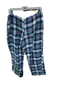 SO Intimates Green & Pink Plaid Pajama Bottoms