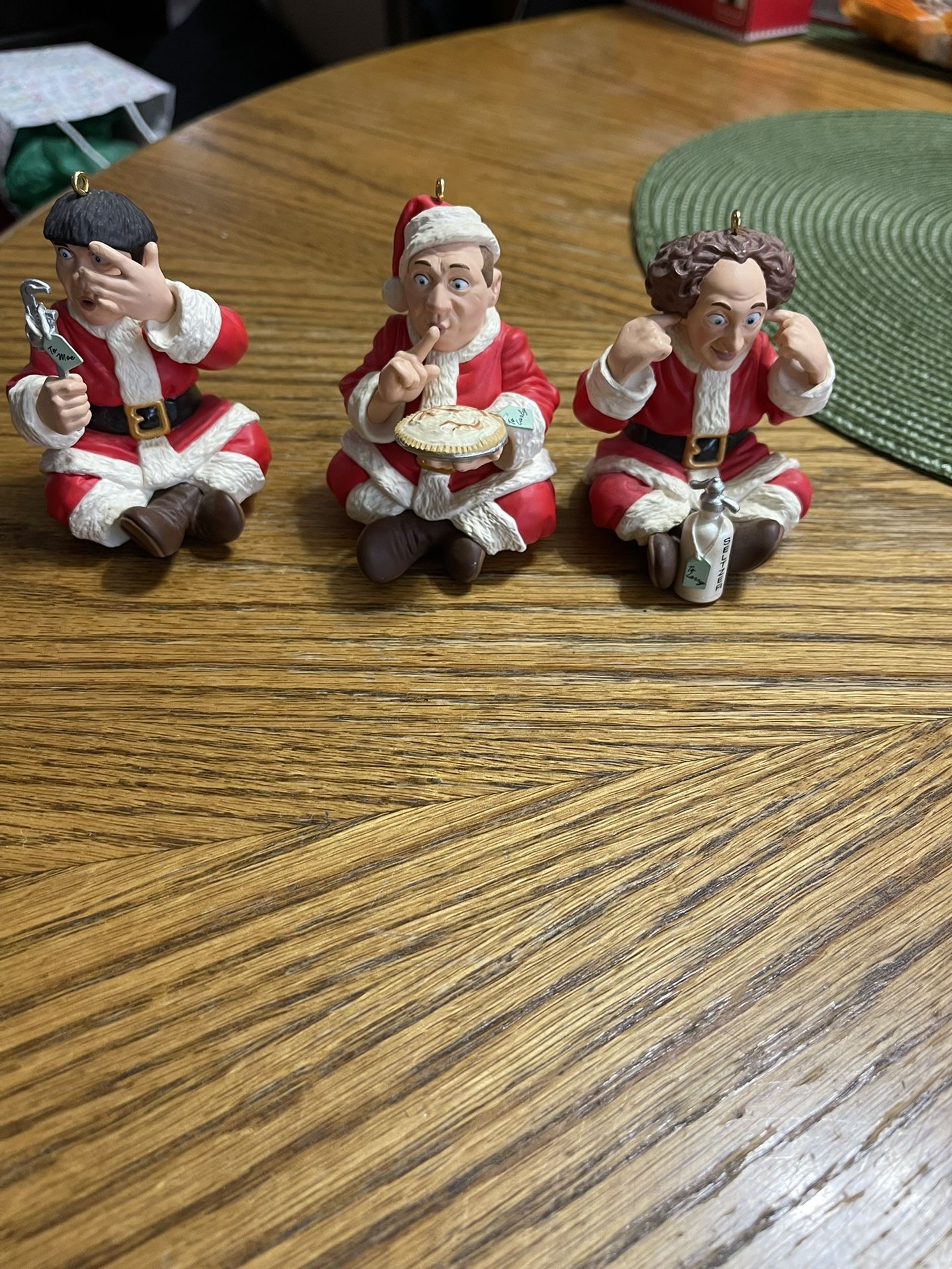 1998 Hallmarks Co. The three stooges. Tree ornaments.