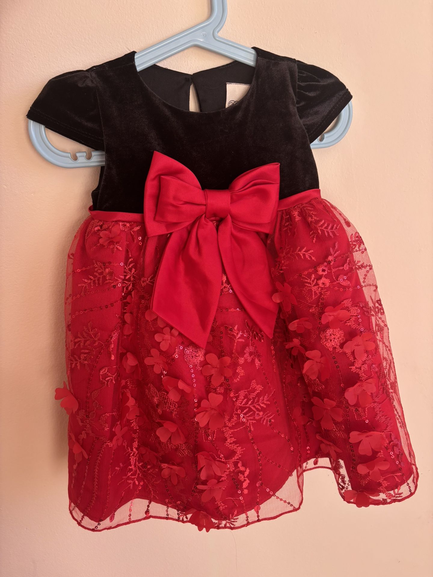 Black/Red Dress with Bow 18mo Girl Dress
