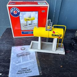 Lionel 6-24218 Sunoco Elevated Tank LN/Box & Manual No Light