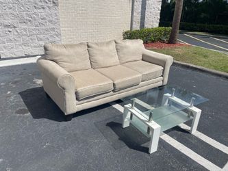Sofa with coffee table