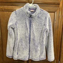 32 Degrees Heat Jacket Girls Fuzzy Purple Full Zip Jacket. Large 14/ 16.