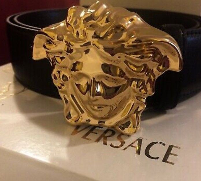 Versace Palazzo Men’s Leather Belt Black