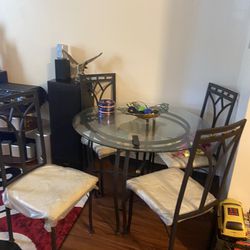 Kitchen Table And Chairs With Bakers Rake